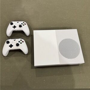 Xbox One S Console with Controllers - White